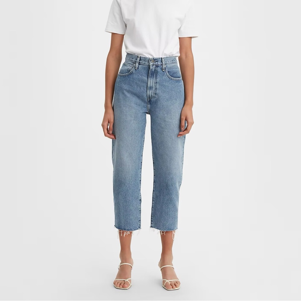 Levi's ‘Made & Crafted’ Barrel Jeans - Sz 24 - Palm Blue Medium Wash - $168 Orig